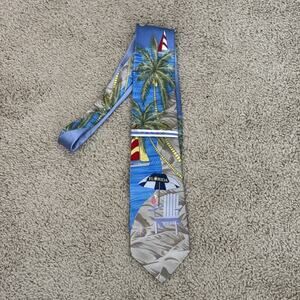 Tango Tropicalo Mens Formal Necktie 56"Lx4"W Multicolor Neck Tie Florida Theme